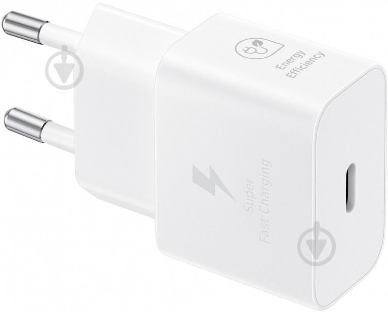 Мережевий зарядний пристрій Samsung 25W Travel Adapter + Type-C cable White/EP-T2510XWEGEU - фото 5