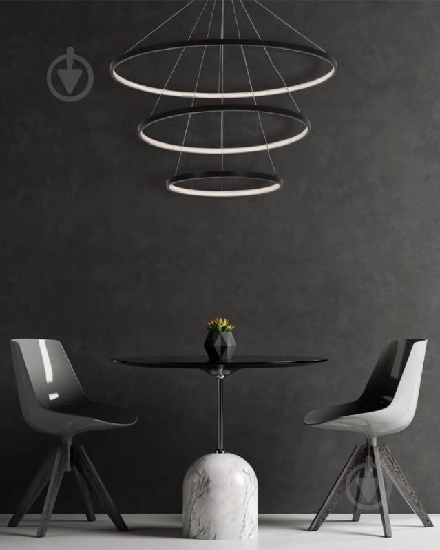 Люстра підвісна Goldlux Lea 60 Вт LED-модуль чорний 330024 - фото 7