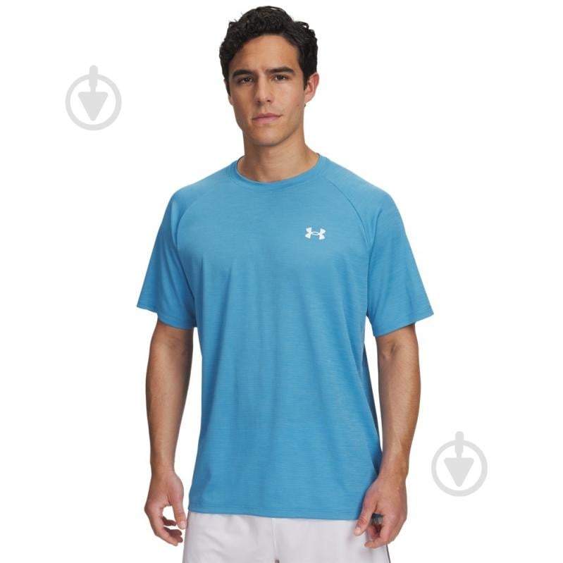Футболка Under Armour Tech Textured SS 1382796-453 р.XL синий - фото 1 Футболка Under Armour Tech Textured SS 1382796-453 р.XL синий - фото 1