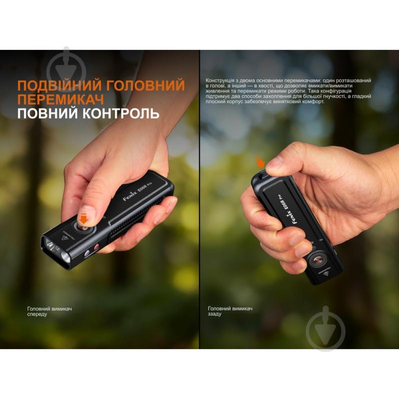 Брелок-фонарик Fenix Light PRO 1600 Lm черный E06RPROB - фото 14