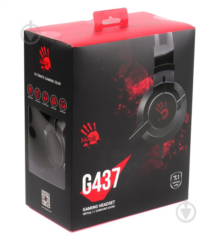 Навушники A4Tech G437 Bloody (Black) black - фото 4