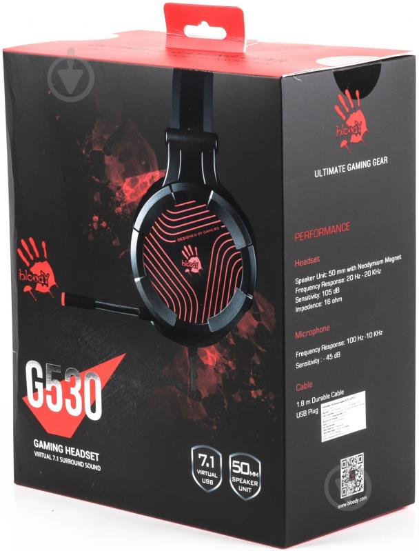 Наушники A4Tech G530 Bloody grey - фото 3