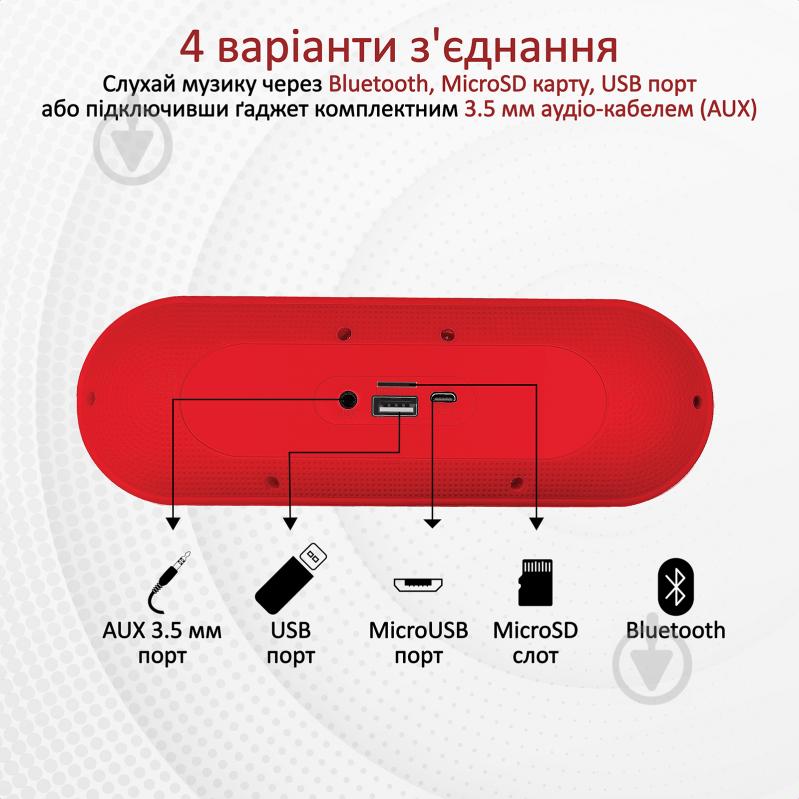 Портативная колонка Promate Capsule 2.0 red (capsule.red) - фото 3