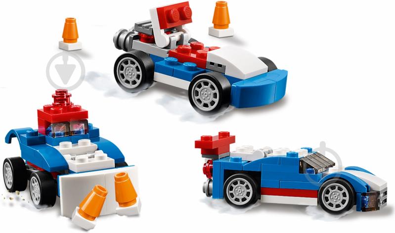 Конструктор LEGO Creator Синє гоночне авто 31027 - фото 2