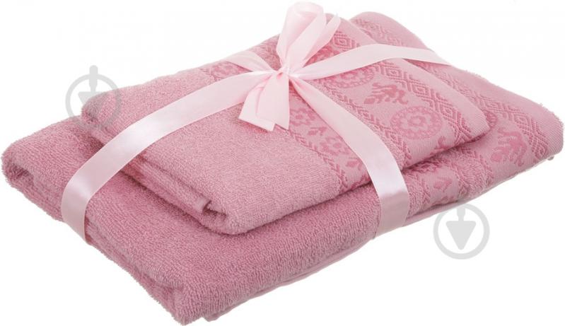 Набор полотенец RING розовый Simi - фото 5