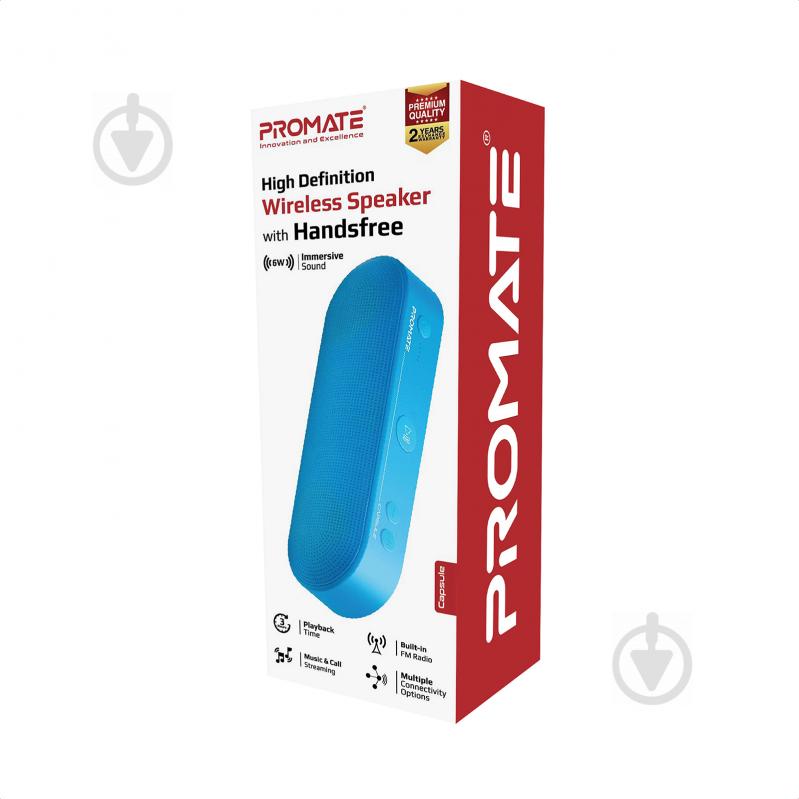 Портативна колонка Promate Capsule 2.0 blue (capsule.blue) - фото 5