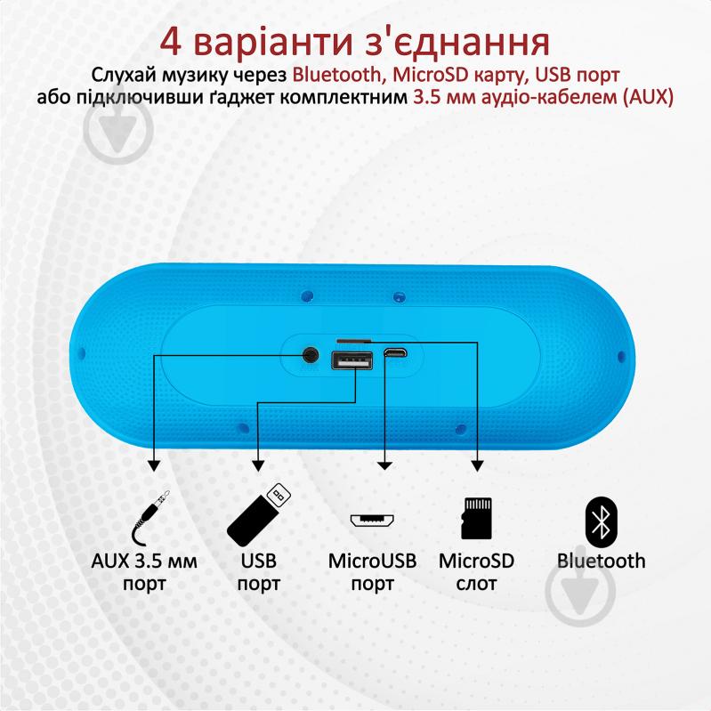 Портативна колонка Promate Capsule 2.0 blue (capsule.blue) - фото 3