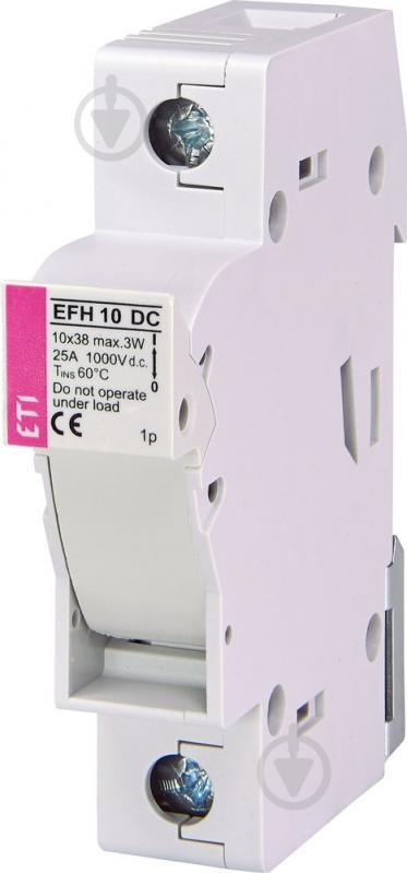 Разъединитель ETI EFH 10 1P 25A 1000V DC 2540201 - фото 1 Разъединитель ETI EFH 10 1P 25A 1000V DC 2540201 - фото 1