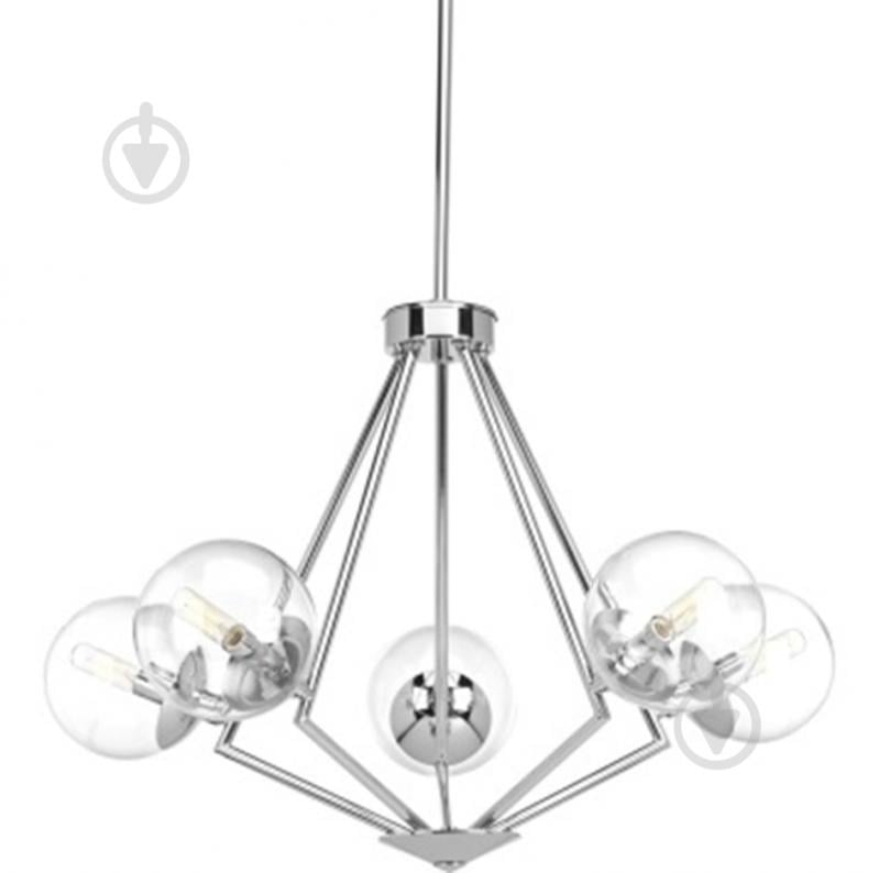 Люстра подвесная Focus Light 5x60 Вт E27 серебряный M3237/5 - фото 1