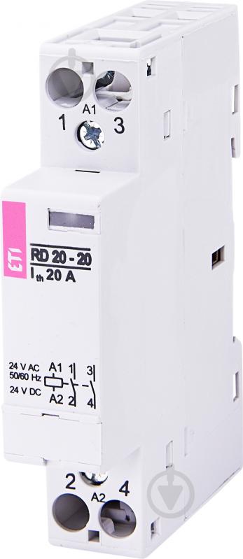 Контактор ETI RD 20-20 24V AC/DC 2464005 - фото 1