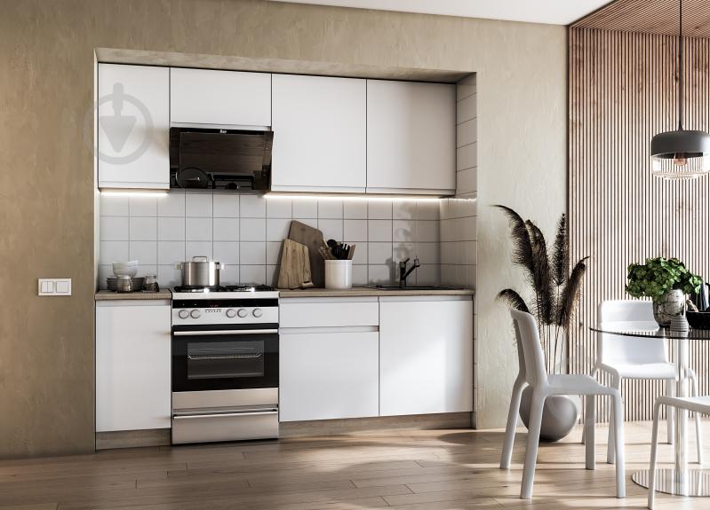 Кухня Кристал Грейд МДФ 2,2 м - фото 2 Кухня Кристал Грейд МДФ 2,2 м - фото 2