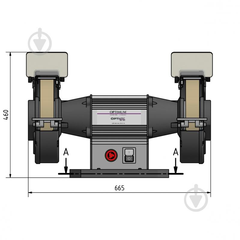 Верстат точильно-шліфувальний Optimum OPTIGRIND GU 30 - фото 3