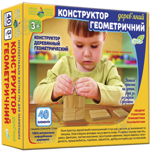 Конструктор дерев'яний КФІ Геометрична головоломка 4820121184023 - фото 1