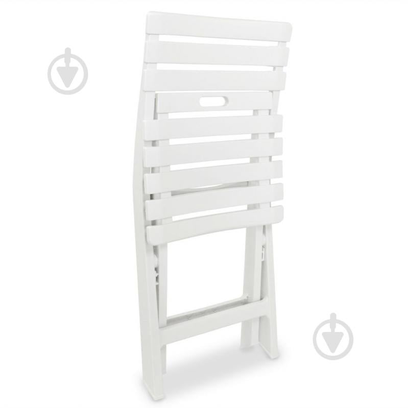 Стілець пластиковий ProGarden BIRKI розкладний білий 78x41x46 см білий гладкий - фото 2