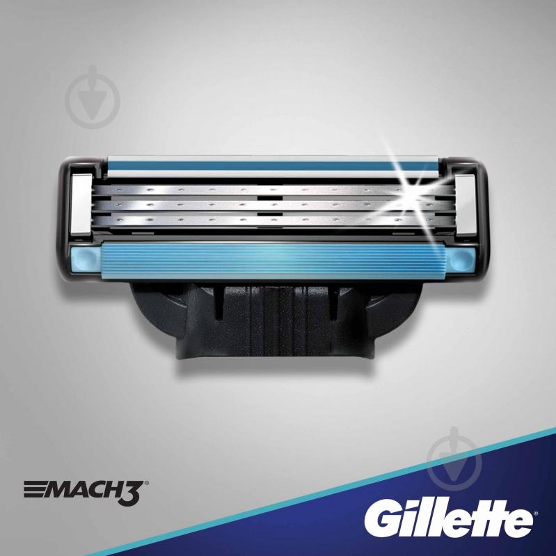 Комплект змінних касет Gillette Mach 3 12 шт. - фото 6