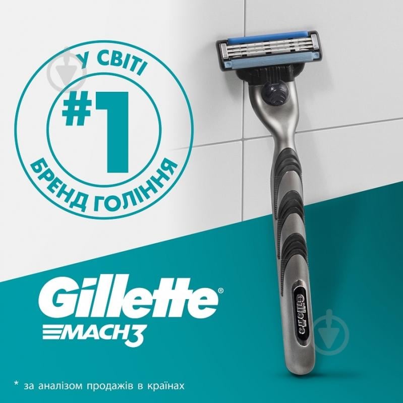 Комплект сменных кассет Gillette Mach 3 Turbo 5 шт. - фото 8