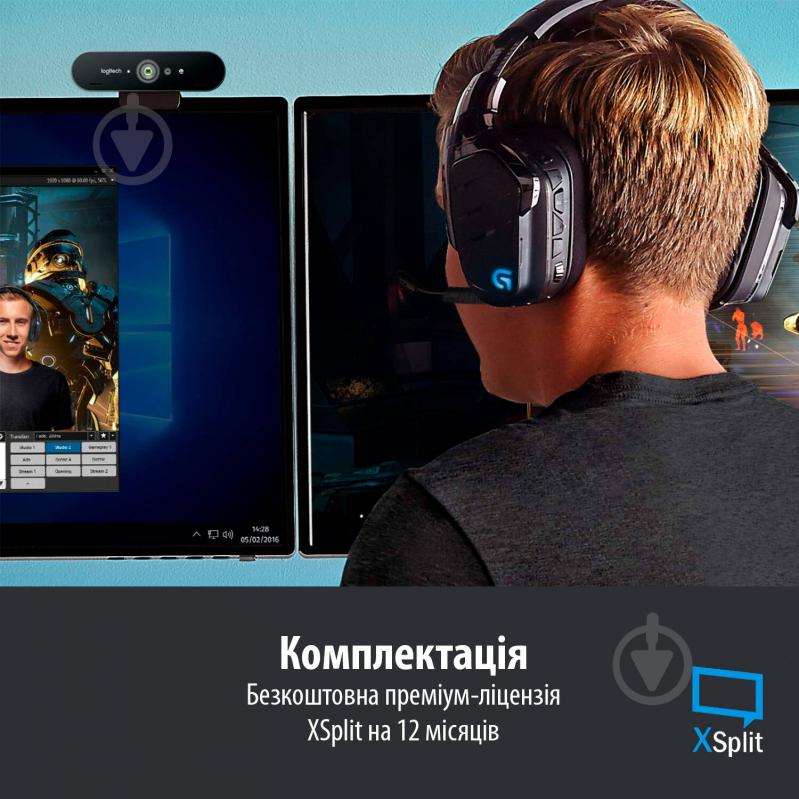 Веб-камера Logitech BRIO 4K STREAM EDITION 960-001194 - фото 9