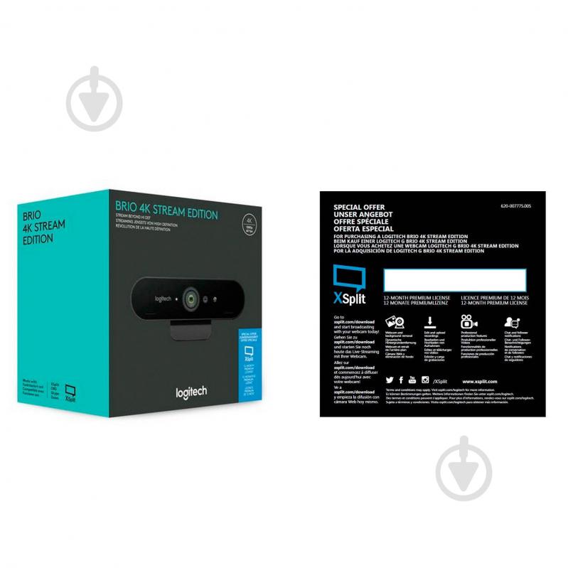 Веб-камера Logitech BRIO 4K STREAM EDITION 960-001194 - фото 11