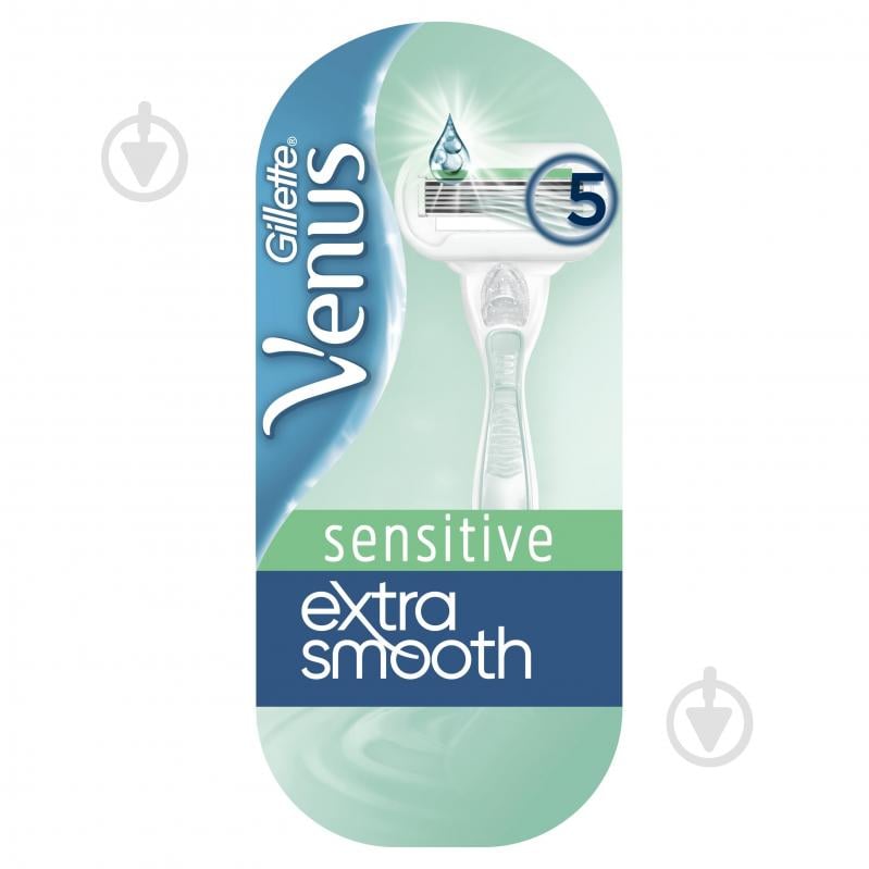 Бритва Gillette Venus Extra Smooth Sensitive с 1 сменной кассетой 1 шт. - фото 1