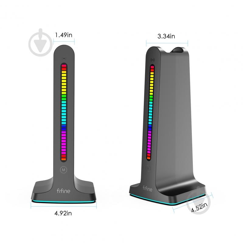 Підставка для гарнітури FIFINE RGB Headset Stand чорний S3 - фото 2