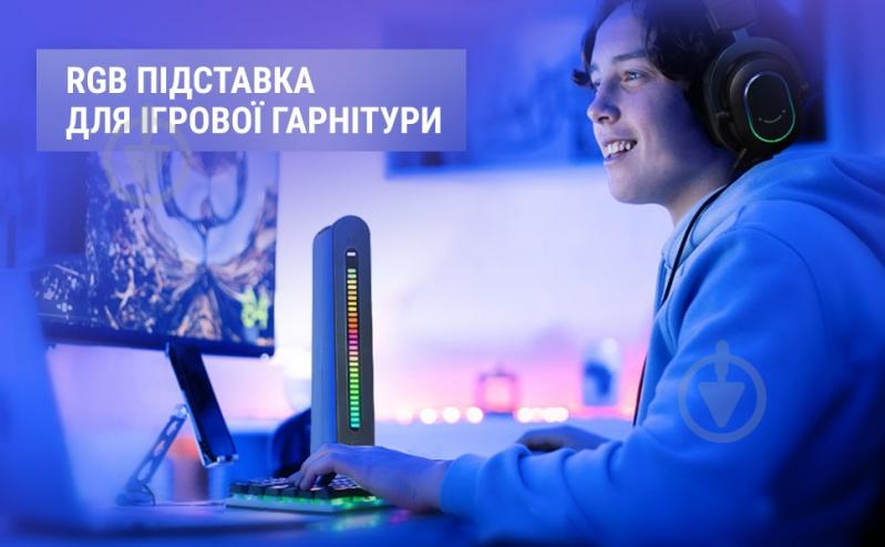 Підставка для гарнітури FIFINE RGB Headset Stand чорний S3 - фото 3