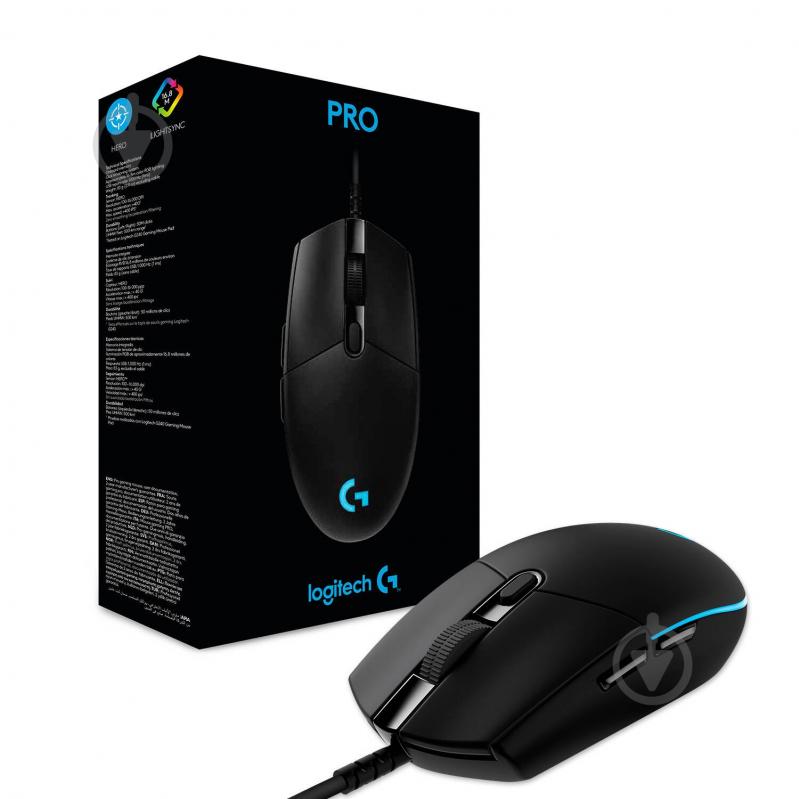 Мышка Logitech G Pro HERO Gaming Mouse Black - фото 7 Мышка Logitech G Pro HERO Gaming Mouse Black - фото 7
