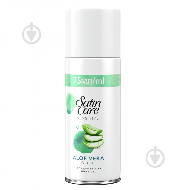 Гель для бритья Gillette Satin Care Sensitive Aloe Vera для чувствительной кожи 75 мл - фото 1