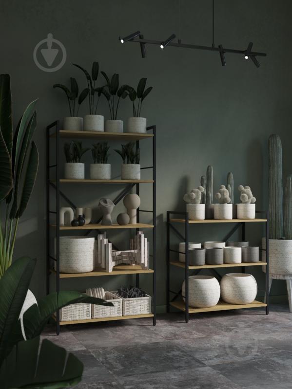 Стелаж металевий 1700x800x350 мм Меткас антрацит/дуб артізан ЛДСП полиці 5 шт. фарбований - фото 8 Стелаж металевий 1700x800x350 мм Меткас антрацит/дуб артізан ЛДСП полиці 5 шт. фарбований - фото 8