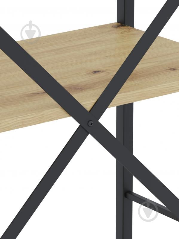 Стелаж металевий 1700x800x350 мм Меткас антрацит/дуб артізан ЛДСП полиці 5 шт. фарбований - фото 3 Стелаж металевий 1700x800x350 мм Меткас антрацит/дуб артізан ЛДСП полиці 5 шт. фарбований - фото 3