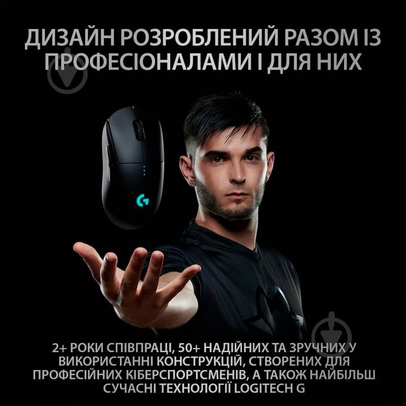 Мышь Logitech G PRO Wireless Gaming Mouse black (910-005272) - фото 2