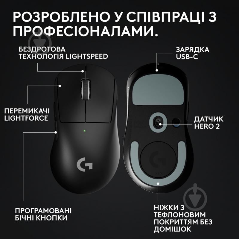 Игровая мышь Logitech G Pro X Superlight 2 Dex black (L910-007357) - фото 6