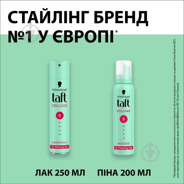 Лак для волос TAFT Объем для укладки мегафиксация 5 Объем 250 мл - фото 7