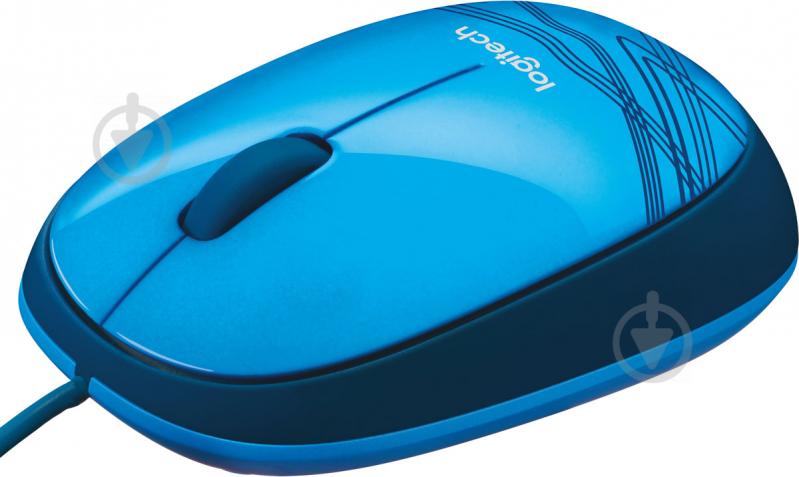 Мышка Logitech Corded Mouse M105 blue (910-003114) - фото 3