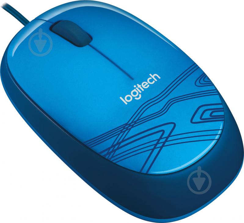 Мышка Logitech Corded Mouse M105 blue (910-003114) - фото 2