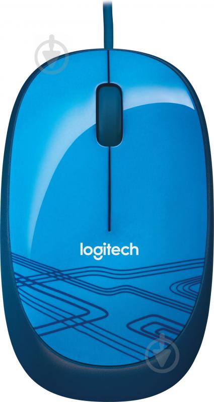 Мышка Logitech Corded Mouse M105 blue (910-003114) - фото 1