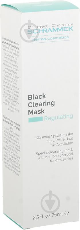 Маска для лица Dr.Schrammek черная маска с бамбуковым углем Black Clearing Mask 75 мл - фото 3