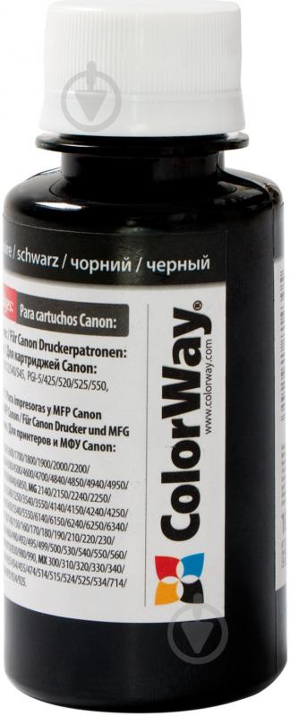 Чорнила ColorWay  CW PG-510/PGI520 100мл Black CW520BK чорний CW-CW520BK01 - фото 1