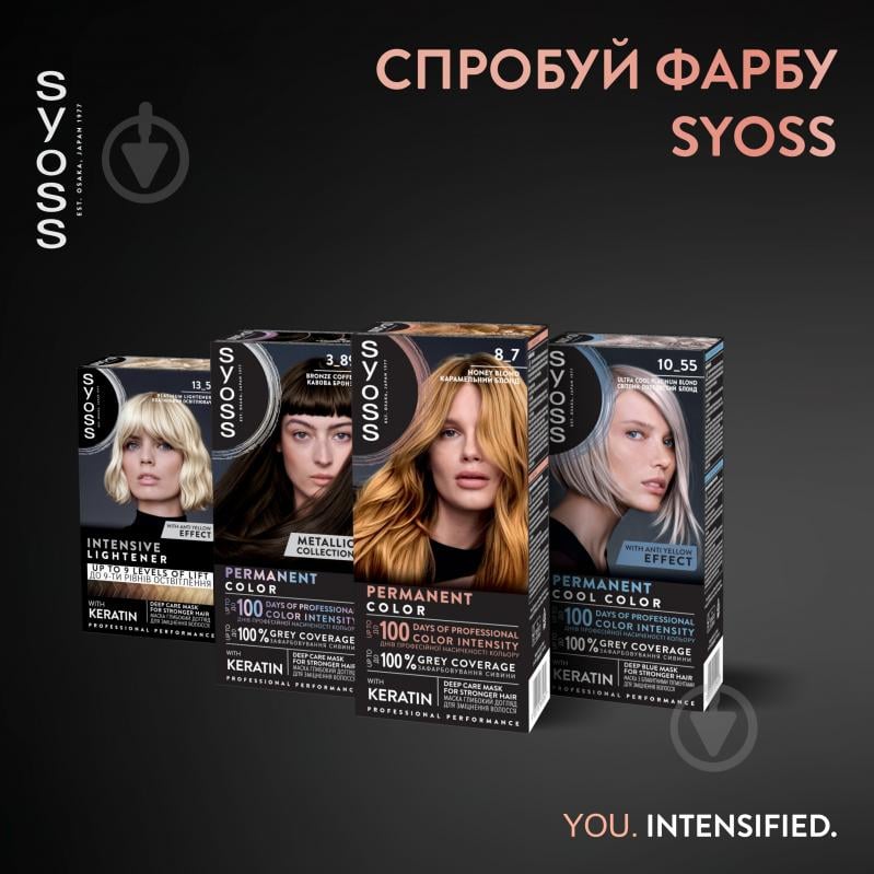 Крем-краска для волос SYOSS Permanent Coloration 8-7 карамельный блонд 115 мл - фото 4