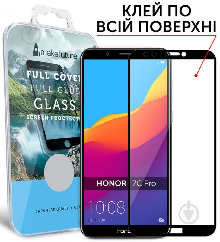 Захисне скло MakeFuture Full Cover Full Glue для Honor 7C Pro (MGFCFG-H7CPB) - фото 2