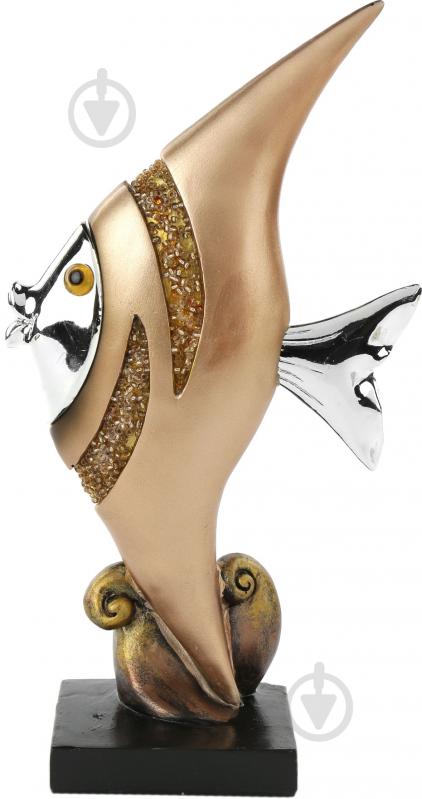 Статуэтка рыба HY4896T1 23х12х6 см золотистый - фото 1