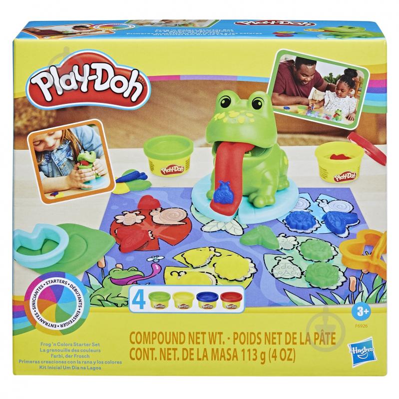 Набір для творчості Play-Doh з пластиліном Жабка та кольори F6926 - фото 1