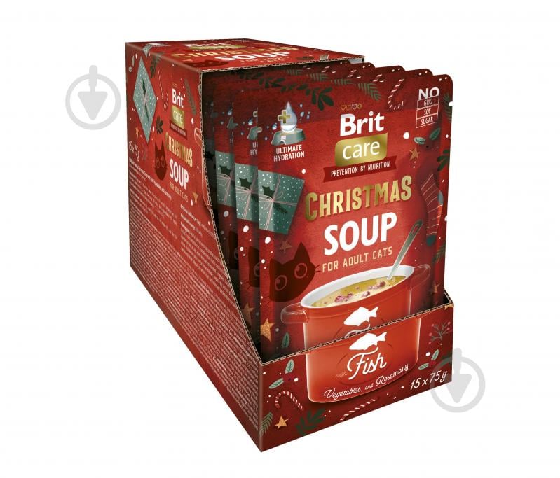 Корм влажный для кошек Brit Care Christmas Fish Soup рождественский суп с рыбой 75 г - фото 2