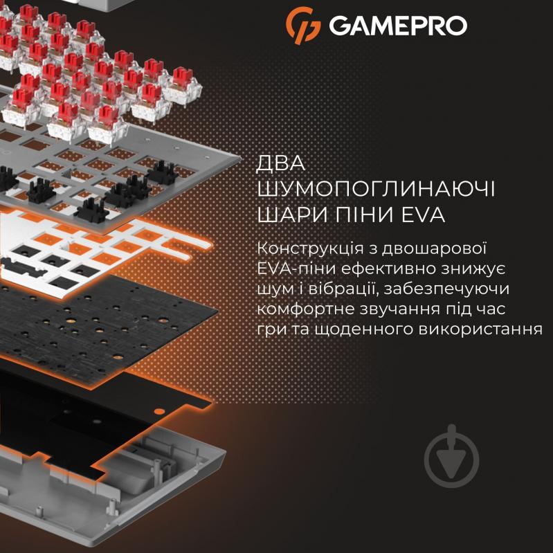 Клавіатура ігрова GamePro Genesis Metallic (MK144G) grey - фото 10