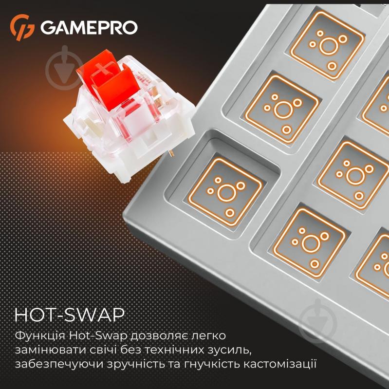 Клавіатура ігрова GamePro Genesis Metallic (MK144G) grey - фото 12