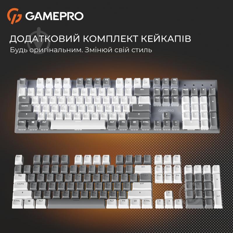 Клавіатура ігрова GamePro Genesis Metallic (MK144G) grey - фото 15