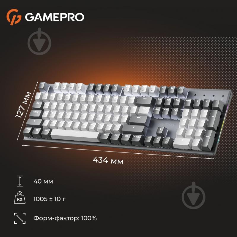 Клавіатура ігрова GamePro Genesis Metallic (MK144G) grey - фото 17