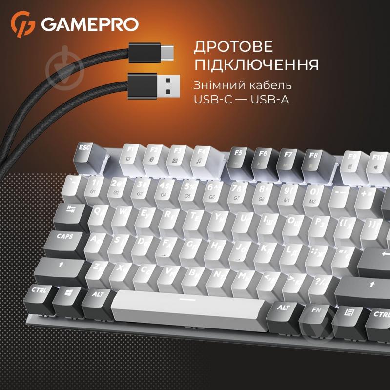 Клавіатура ігрова GamePro Genesis Metallic (MK144G) grey - фото 8