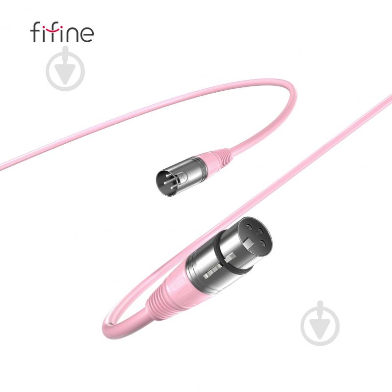 Кабель микрофонный FIFINE L9CP XLR Male to Femal 1,8m Pink (L9CP) - фото 3