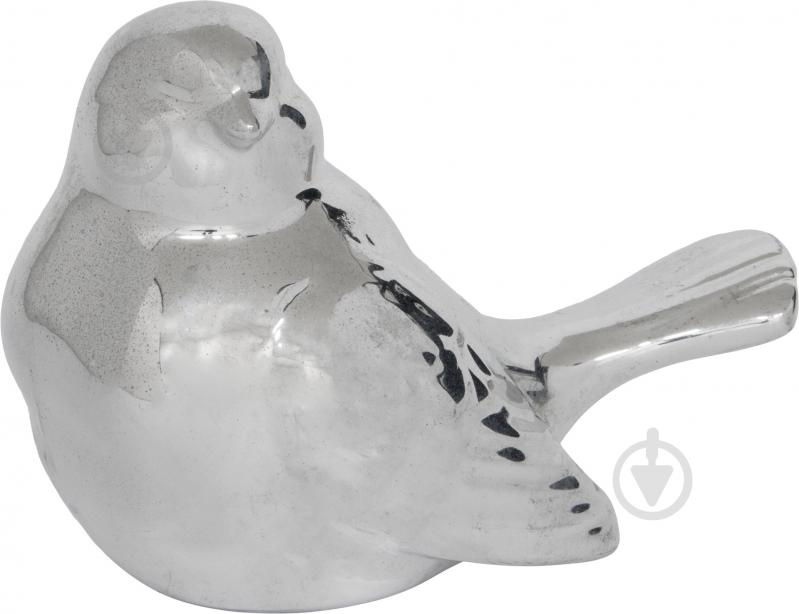 Фигурка птичка большая SA-3705-2 9х11х5 см серебряный - фото 2 Фигурка птичка большая SA-3705-2 9х11х5 см серебряный - фото 2