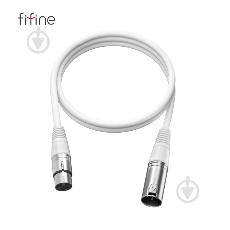 Кабель микрофонный FIFINE L9CW XLR Male to Femal 1,8m White (L9CW) - фото 2